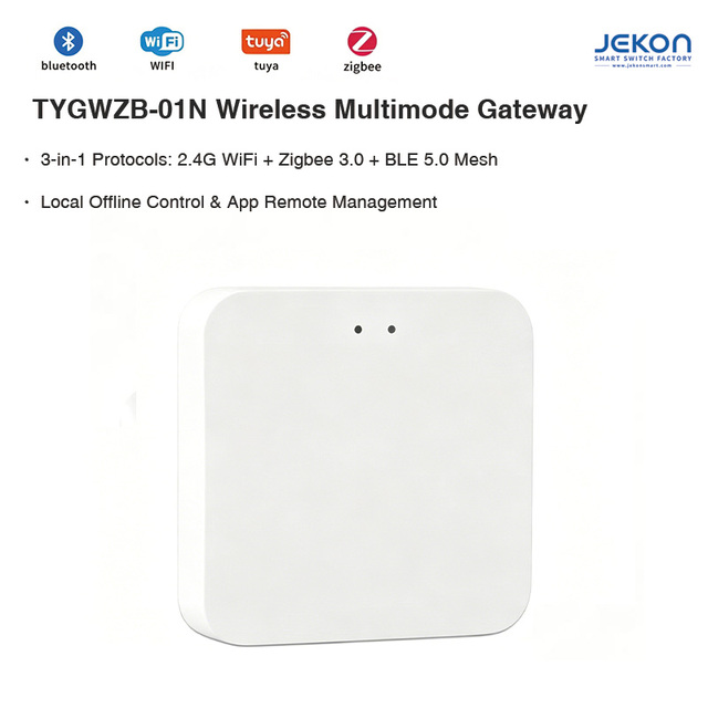 Multimode Gateway With Offline Local Control Tuya App Cloud Remote Manage Connect Zigbee BLE WiFi Smart Devices