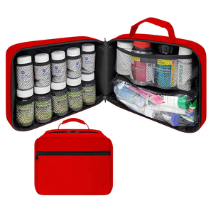 Sac Organisateur de Médicaments d'Urgence à 10 Compartiments, Organisateur de Bouteilles de Pilules en Tissu Durable, Sac de Rangement Médical d'Urgence, Trousse de Premiers Soins - Product Image 1