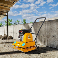 Nouveau Compacteur à Plaque ZUJI PC80 à Démarrage Manuel, Moteur Essence 6.5HP, 13KN, 5600 tr/min, 20cm, 570*450mm, Haute Efficacité