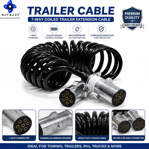 Câble de remorque de tracteur à 7 broches HJYAJZT ABS, pièce de rechange pour camion, câble électrique à sept conducteurs, câble d'alimentation à ressort - Product Image 6