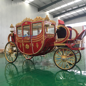 Carruaje Eléctrico de Alta Calidad Rojo, el Más Vendido, para Bodas Reales y Paseos Turísticos, Tipo Carruaje de Caballos, en Venta, Transporte Especial - Product Image 5