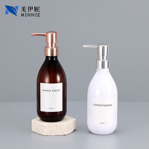 Minnie 500ml Frosted Transparent Dispenser Bottle With Pump For <b>Shampoo</b> Body Wash Hand Soap - Product Image 3