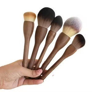 Ulikeke Natural Walnut Wood Handle Makeup Brush Set Cosmetic Brush Set - Product Image 4