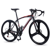 Vélo de route 700c Cadre en alliage d'aluminium 20 vitesses Guidon incurvé Vélo de route