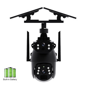 Cámara de seguridad para el hogar Wifi Domo de doble lente de 6MP con tarjeta SIM 4G 2 paneles solares alimentados por batería 2 pantallas Cámara CCTV impermeable - Product Image 2