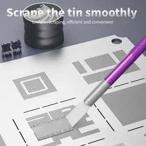 LANRUI AK Frost Blade Grattoir en étain non magnétique pour la réparation de téléphones mobiles, outil de soudage de puces BGA CPU NAND DDR IC, outil de raclage de billes - Product Image 4