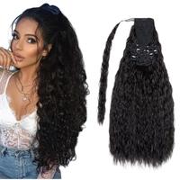 Extensions de cheveux synthétiques Wet&Wavy à clipser avec queue de cheval, ondulations naturelles, effet mouillé et ondulé