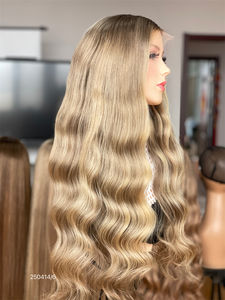 Venta caliente personalizada peluca con malla frontal de pelo virgen 24 pulgadas de encaje transparente de alto diseño para mujeres - Product Image 3