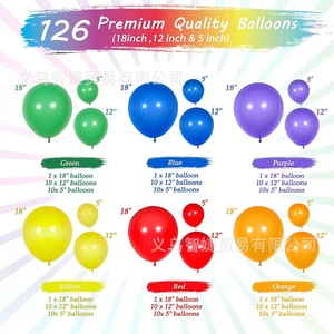 128 Uds globo colorido arco guirnalda Kit <span class=keywords><strong>para</strong></span> Kits <span class=keywords><strong>cumpleaños</strong></span> Día de los niños fiesta decoración Baby Shower telón de fondo decoración globos - Product Image 2