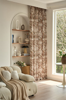 Rouleaux de tissu pour rideaux imprimés de style américain de haute qualité, tissu pour rideaux imprimé en polyester moderne