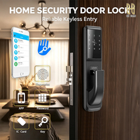 Cerradura de Puerta Inteligente con Huella Dactilar de Alta Resistencia, WiFi, APP, Contraseña, Tarjeta IC, Llave, 100 Huellas Dactilares, IP68
