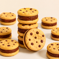 Jouet anti-stress populaire en forme de biscuit sandwich, en gelée de vaseline, à rebond lent, simulé, fait main