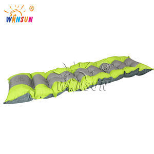 WINSUN matras tidur luar ruangan, alas tidur PVC portabel ringan tiup berkemah tahan air dengan bantal - Product Image 4