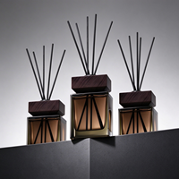 Diffuseur de parfum carré en verre pour la maison, flacon d'huile essentielle, désodorisant, ensemble de contenants de parfum
