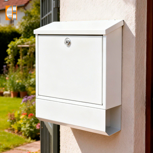 Buzón de Correos de Hierro Resistente al Agua, Estilo Vintage, para Exteriores, para 6 Apartamentos, Buzón Grande para Oficina - Product Image 1