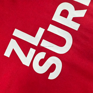 T-Shirt Oversize in Jersey Pesante 100% Cotone con Logo Personalizzato ZL <span class=keywords><strong>SURF</strong></span> Stampa Plastisol Uomo Hip Hop Casual Manica Corta - Product Image 2