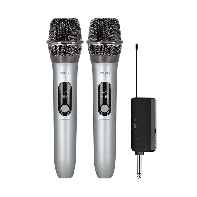 USB X3 Professional Audio Sound Card with 2.4Ghz Wireless Handheld Microphone