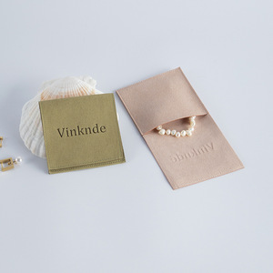 Bolsa de Joyería de Microfibra con Logotipo Personalizado, Bolsa de Terciopelo para Guardar Collares, Pendientes y Anillos, Embalaje de Regalo, Bolsa Pequeña de Terciopelo para Joyería - Product Image 5
