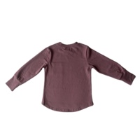 Kaos Bayi Grosir Custom, Lengan Panjang Polos, Kerah Melengkung, Saku, Model Pullover