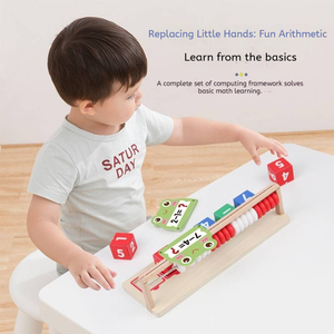 Montessori ếch nhỏ thiết kế hạt tinh thần số học toán học đồ chơi trẻ em Cổ Điển Toán Học công cụ khai sáng đồ chơi giáo dục - Product Image 3