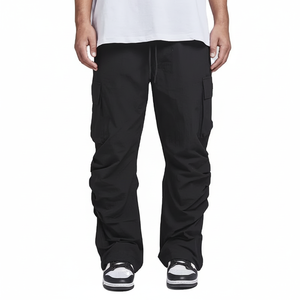 2024 personnalisé hommes Street Style Joggers toile pantalons décontractés avec poche pour garçons hommes empilés Joggers - Product Image 1