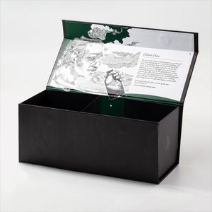 Caja de embalaje plegable magnética rígida impresa en offset de tamaño personalizado de lujo con materiales reciclados para uso en billetera y regalos - Product Image 1