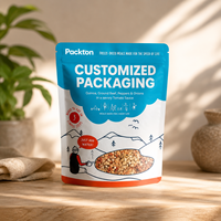 Sachet Doypack Personnalisé à Faible MOQ pour Granola avec Fermeture Éclair, Sac de Rangement Refermable pour Produits de Petit-Déjeuner Sains