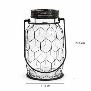 <span class=keywords><strong>Vaso</strong></span> Lanterna in Rete Metallica Trasparente con Manico <span class=keywords><strong>Nero</strong></span>, <span class=keywords><strong>Porta</strong></span> Fiori per Tavoli da Matrimonio e Decorazioni Domestiche - Fornitore all'Ingrosso per l'Esportazione - Product Image 2