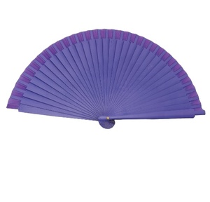 Customizable <b>Folding</b> Fan Solid Color With Printed Design Hand Held Fan Wooden Fan Abanicos De Mano - Product Image 5