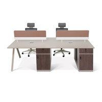 Espace de travail moderne poste de travail modulaire acoustique convertible extensible capacité de 4 à 10 personnes cloison en bois mobilier de bureau