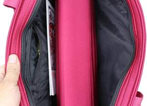 Mose Cafolo Ensemble de jeu de Mahjong américain/occidental avec sac de transport rose, 166 tuiles blanches premium, 4 supports colorés, 100 jetons - Product Image 3