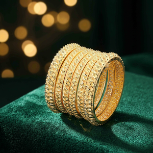 Wholesale 14K 18K 24K Gold Plated Forming Bangles, Fashion Bangles, Traditional Bangles, Brass Gold Filled Jewelry Oro Joyeria. - Product Image 6