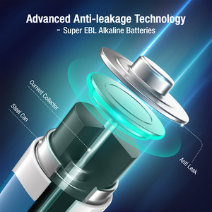 EBL Diseño a Prueba de Fugas, Paquete de 4 Pilas Alcalinas AA EBL Lr6 de 2400 mAh, Alta Capacidad, 1.5 V, Doble A, Secas, de Larga Duración - Product Image 6