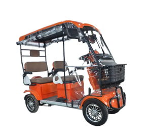 2024 chariot de vélo électrique de haute qualité 650W <span class=keywords><strong>4</strong></span> <span class=keywords><strong>places</strong></span> longue portée <span class=keywords><strong>4</strong></span> roues Scooter de golf électrique avec toit - Product Image 1