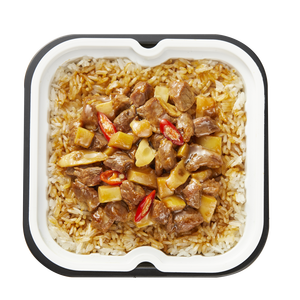 Comida de arroz de ternera autocalentable con certificación Halal, brotes de bambú prefabricados, cenas familiares instantáneas, horarios ocupados, harina de Konjac - Product Image 4