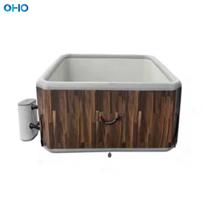 <span class=keywords><strong>Spa</strong></span> <span class=keywords><strong>gonflable</strong></span> portable pour l'intérieur et l'extérieur, piscine chauffée et froide avec 130 jets à bulles et couverture - Product Image 2