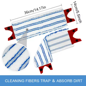 Almohadillas para fregar suelos, almohadillas para fregona de limpieza aptas para <span class=keywords><strong>Vileda</strong></span> 2inl, almohadillas para fregona plegable de microfibra de repuesto - Product Image 3
