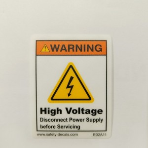 Etiqueta Adhesiva de Advertencia de Peligro de Descarga Eléctrica, Área de Alto Voltaje, Aviso de Aislamiento Eléctrico, Paneles Industriales, Maquinaria - Product Image 1