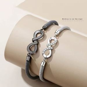 Juego de 2 Pulseras para Pareja, Hombre y Mujer, Amor Infinito, 8 Diseños, Pulsera para Pareja, Regalos de Joyería para el Día de San Valentín - Product Image 1