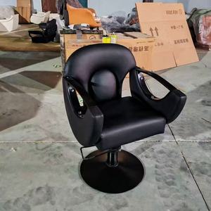 Nuevo Diseño de Silla de Barbería Hidráulica Reclinable Negra para Peluquería, Muebles Vintage para Salón de Belleza - Product Image 1