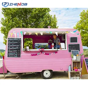 Kustom pribadi desain unik terlihat baik ponsel atraktif truk makanan jalan kereta kopi es krim keranjang untuk dijual