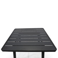 Table à manger extérieure moderne en métal de 80 cm pour restaurant, hôtel, ferme, jardin et patio