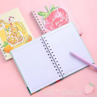 Cuaderno Creativo con Espiral de Frutas de Dibujos Animados, Hojas Sueltas A5, Personalizado, Portátil, 60 Hojas, Impresión Digital, Modelo ZX 460, para Estudiantes Escolares