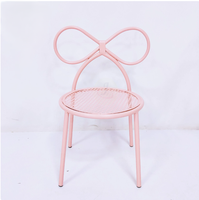 Chaises en métal colorées pour événements et fêtes, chaises pour enfants avec dossier nœud papillon pour banquets et événements, vente en gros