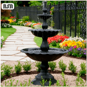 Fuente de Hierro Fundido BSA, Fuente Clásica de Metal, Fuente de Jardín, Escultura para Decoración de Jardín y Patio - Product Image 1