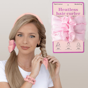 Coleteros de seda para mujer con volantes, diademas ligeras de color liso, accesorios casuales para el cabello para dormir y uso diario - Product Image 3