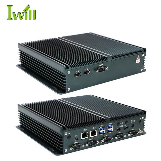 OEM Industrial PC N100 Mini PC with 6 COM RS485 2HD Dual Lan Rugged Fanless for Home Office Business in Stock