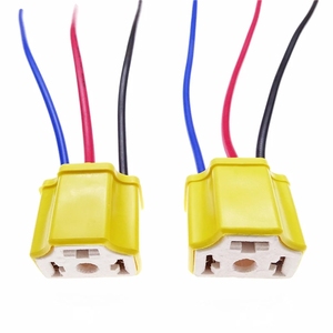 Adaptador de conector de cerámica <span class=keywords><strong>H4</strong></span> para faro de coche, arnés de cables de Base de bombilla, resistente al calor, accesorios de cableado - Product Image 4