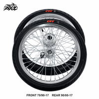 Kit de roues Supermoto de 17 pouces pour Surron Light Bee X LBX Talaria MX4 MX3 X3 Segway X260 70/90-17 90/80-17 Pneu de vélo électrique sur route