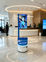Robot Móvil Transparente con IA, Pantalla Digital para Carteles, Robot de Servicio Interactivo Inteligente con SDK Habilitado para OEM, para Exhibiciones Comerciales